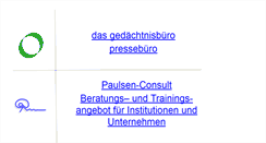 Desktop Screenshot of gedaechtnisbuero.de